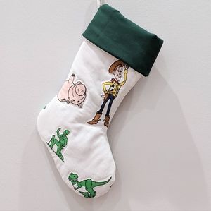 upcycled toy story christmas stocking